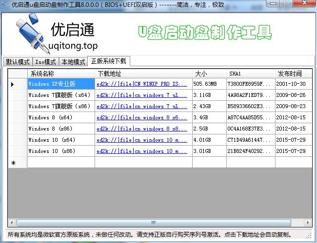 优启通u盘启动盘制作工具BIOS+UEFI三分区双启版